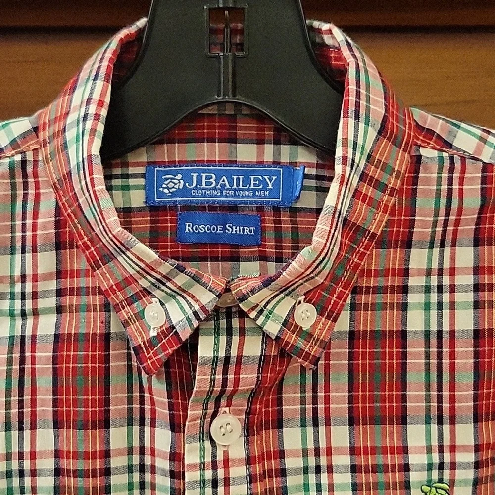 Red Plaid "Roscoe Shirt" by J. Bailey (Bailey Boys) in Size 8 Christmas Church - Picture 6 of 9